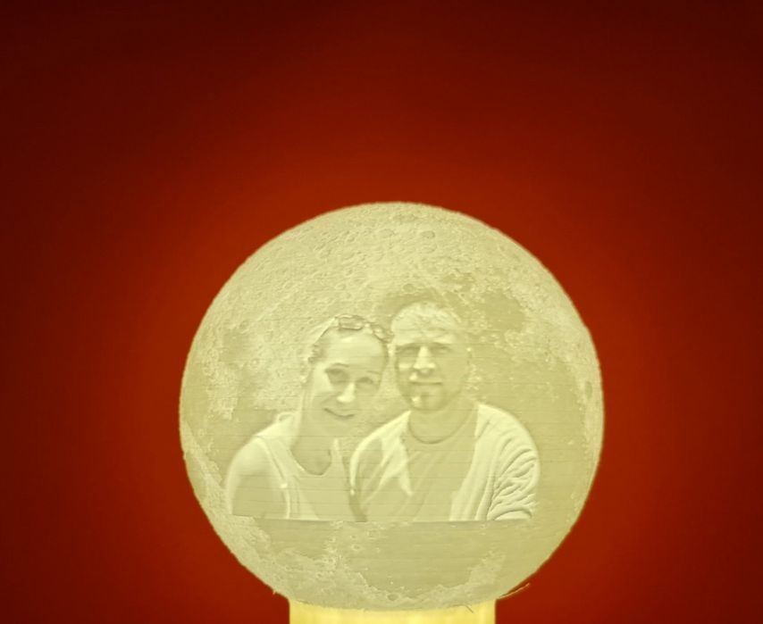 Лампа луна с ваша снимка