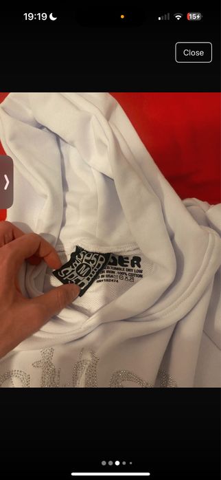 Hanorac spider alb cu pietricele