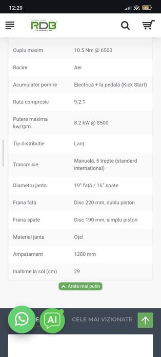 Vând motocross enduro