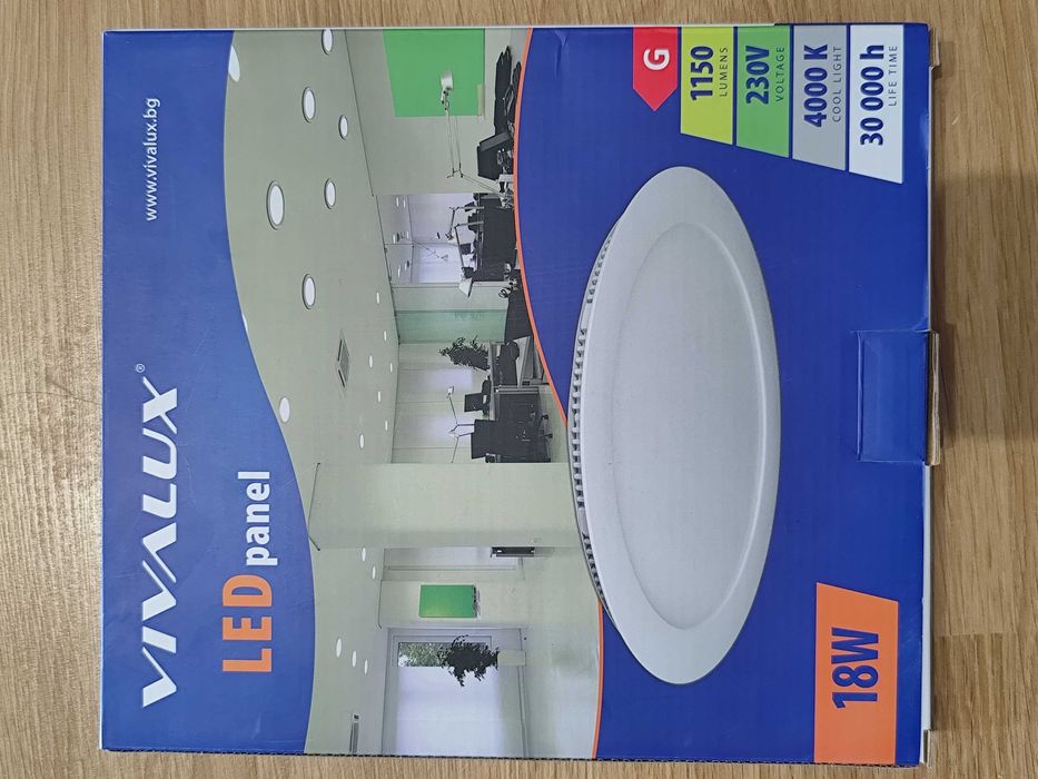 LED панел за вграждане 18W