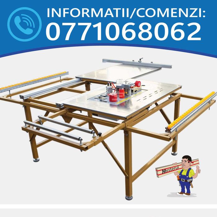 NOU Masa Circular cu incizor + aparat cant