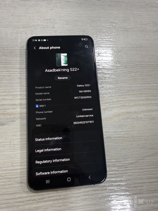 Samsung S 22+ gb256