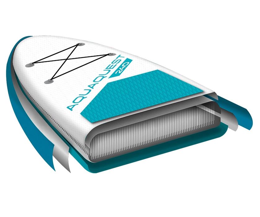 Надуваем Youth SUP борд с гребло INTEX Aqua Quest 240, 244 х 76 х 13 см