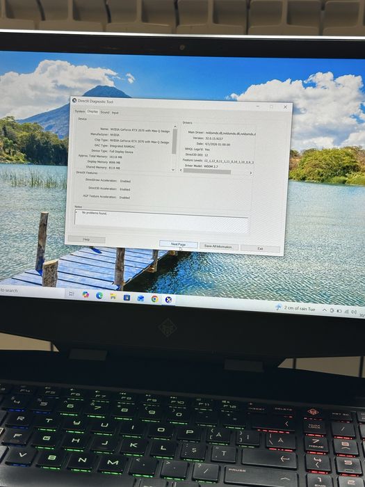 Laptop Gaming HP OMEN 15 | Ecran  300Hz| Intel i7-10750H | 16GB RAM | RTX 2070 Max-Q |