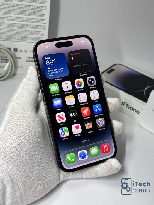 iPhone 14 Pro, 1TB, Black, 100% батерия, КАТО НОВ, 1г. ГАРАНЦИЯ!