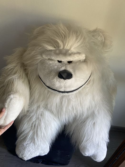 Голяма плюшена играчка бяла горила