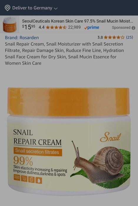 Гръцки крем за лице с екстракт от охлюви 115 грама! SNAIL Kрем NIVEA65