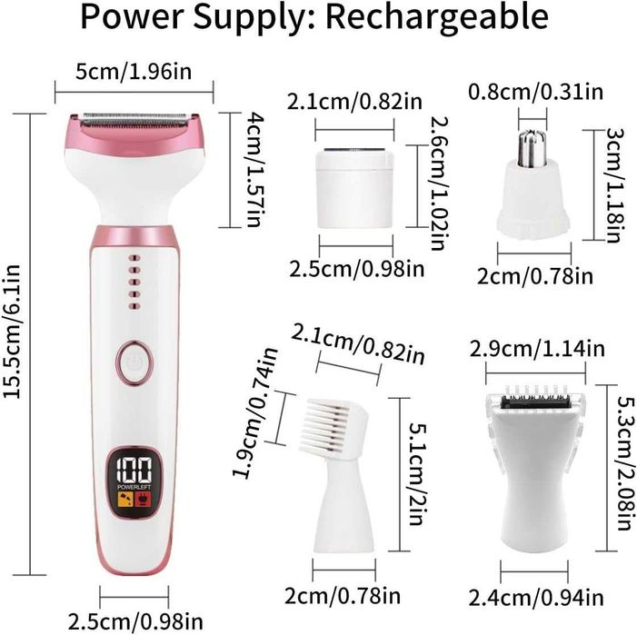 Epilator Electric Multifunctional 5 in 1 VALA® Women