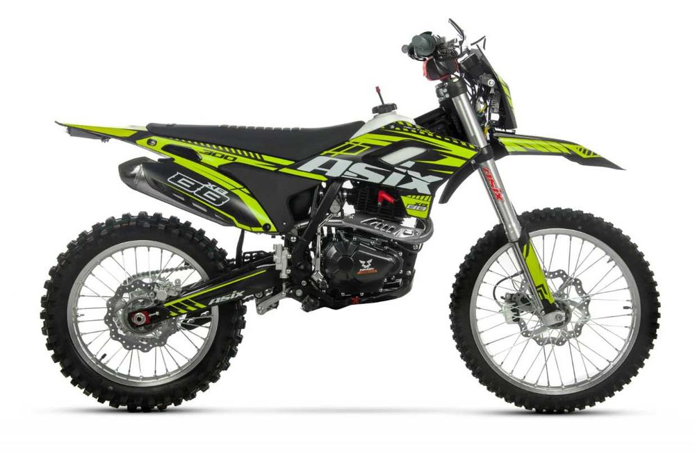 Motocicleta Cross/Enduro Asix XB88 A3, 250cc, 21/18", negru/lime