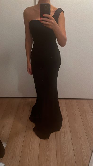 Vand rochie neagra, lunga, de seara, marimea S