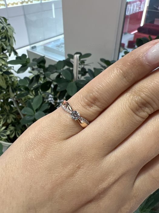 Кольцо золото 16 размер