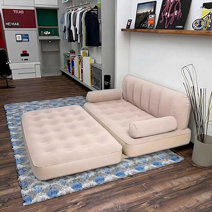 Двоен надуваем матрак с разтегателен диван за спане