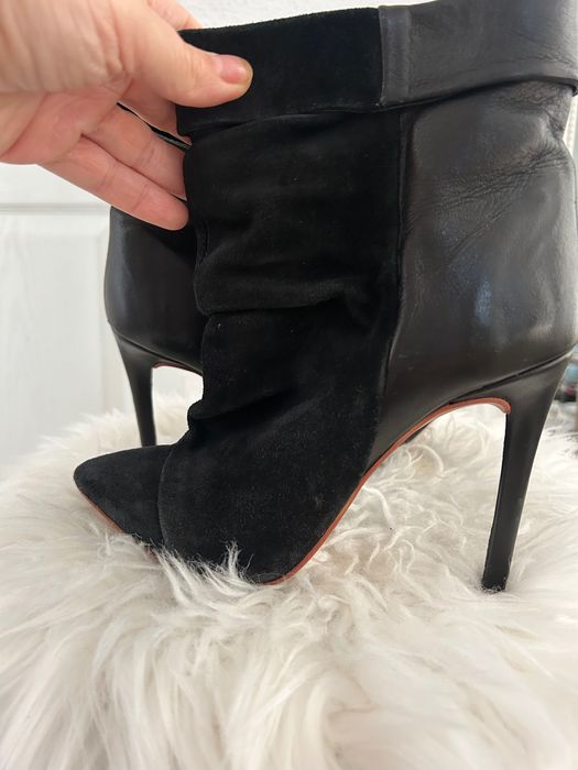 Botine MINELI BOUTIQUE, toc inalt, piele