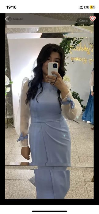 Продам платье с рукавами из органзы