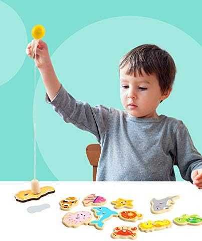 Дървен риболов с магнити Tooky Toy - Морско дъно