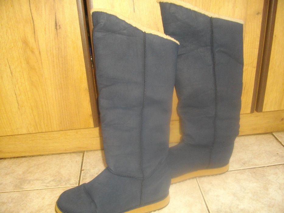 №38-Ботуши-Зимни-Дамски-Апрески-400мм-Естествена Кожа-Почти Нови-Памук