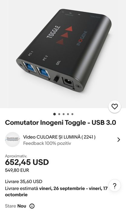 Fane Amanet: Comutator Inogeni Toggle - USB 3.0 Nou