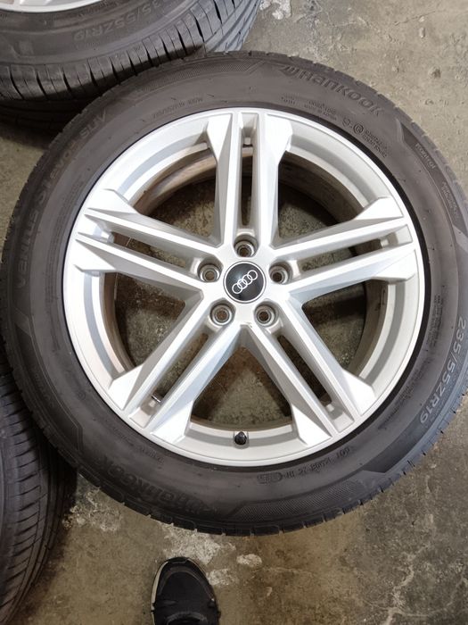 Set jante aliaj prindere 5x112 et 39 cu anvelope vara 235/55/19 audi q5 vw seat skoda