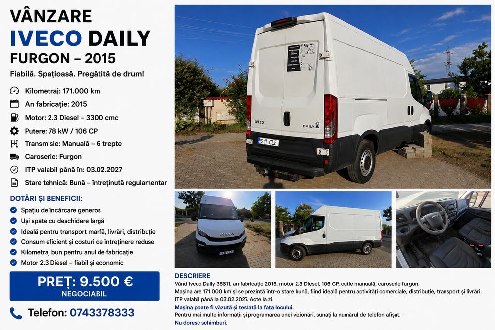 IVECO DAILY-furgon 2015