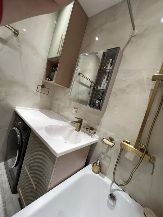 Раковина 120/50 со столешницей над стиральной машиной