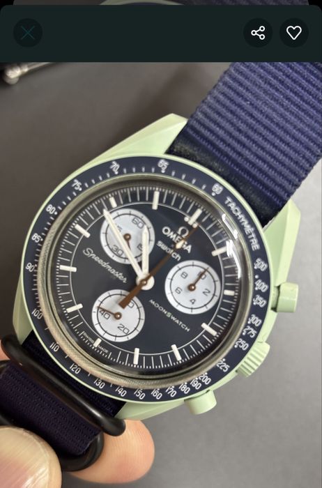 Omega Swatch in stare perfecta, pachet full cu bratara si cutie