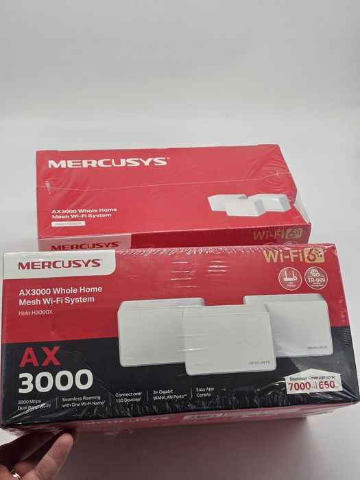 Mercusys TP-Link Halo H3000X (pachet de 3) WiFi 6 Mesh AX3000Mbps