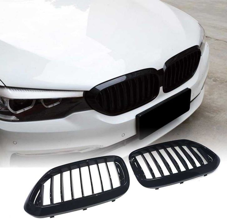 Grile Nari Simple Sport BMW Seria 5 G30 G31 Non-facelift, Negru Lucios