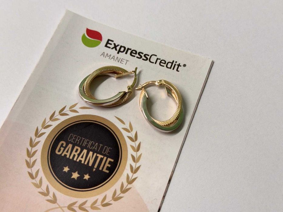 Cercei 14 k 2.97g (B.60897-Tatarasi) Garantie 2 ani! 1485 lei