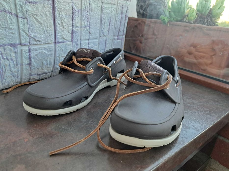 мъжки мокасини,летни отворени обувки,гумени Crocs,41