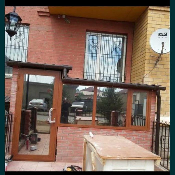 Окна двери перегородки балконы пласт,алюмин