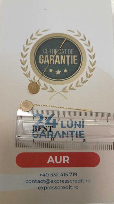 [AG24 Harlau B.45541.1] Cercei aur 14k 1.22g - Garantie 2 ani!