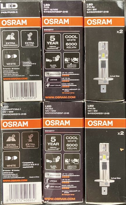 Set 2 becuri auto Led Osram diferite modele