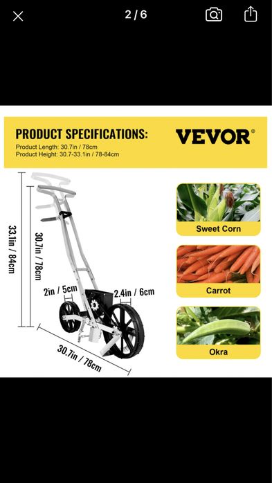 Ръчна Сеялка Earthway Vevor (НОВА)
