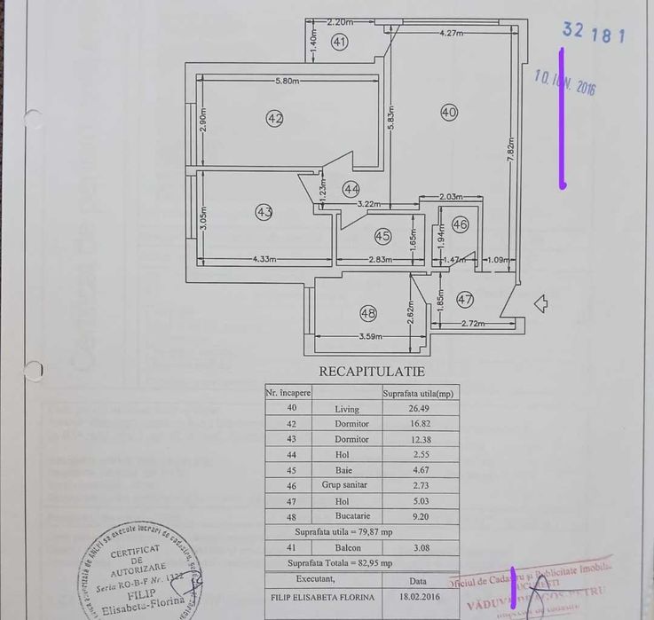 Apartament 3 camere de vânzare | 83 mp | Cartier Solar | Etaj 5/5 | 2 parcări + 2 boxe
