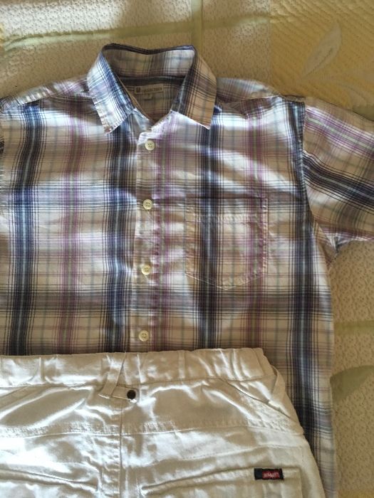 Лот риза 8г,и дънки бели 7/8 са