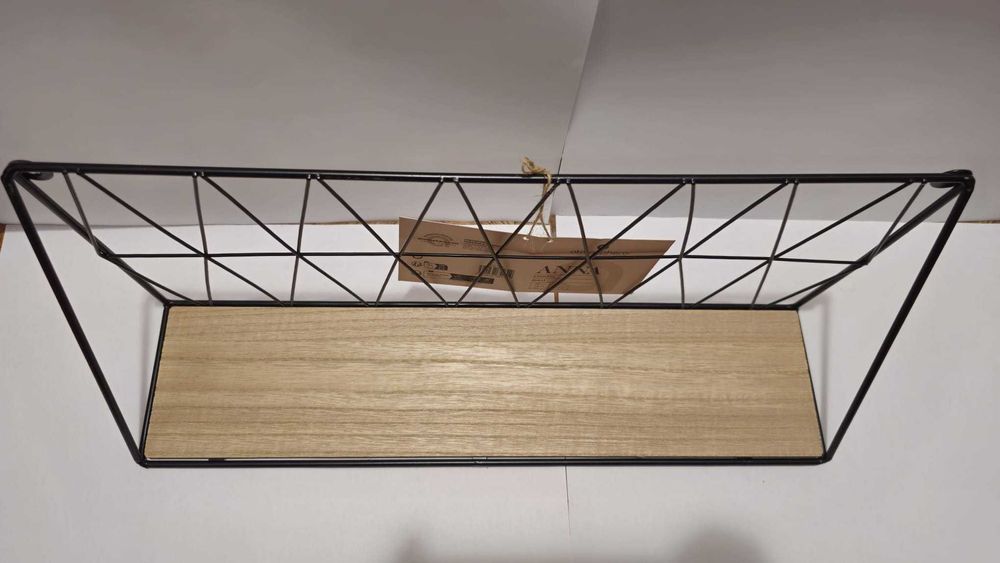 Raft Atmosphera, 48x28x20 cm, cadru Metalic, polita din Lemn