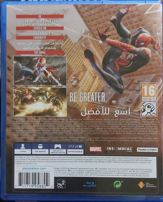 MARVEL's Spiderman GOTY PS4
