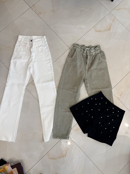 Zara Къси Дънки , пола панталон  , лятна дълга пола  , екип