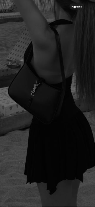 Ysl черна кожена чанта