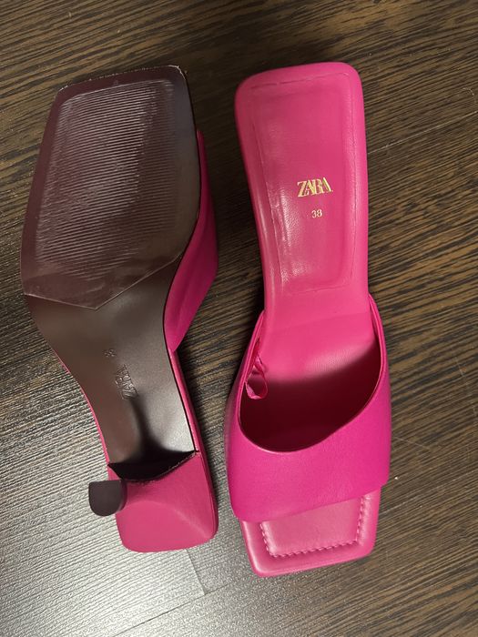 Saboti zara noi din piele naturala