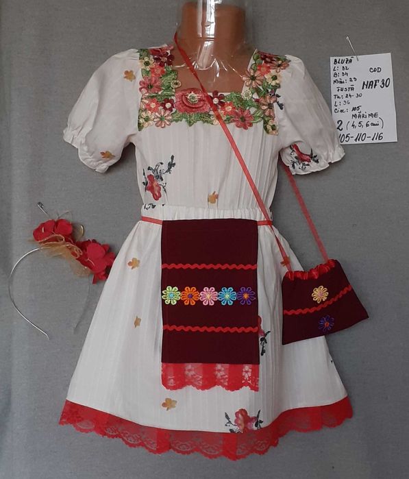 Costum popular pentru copii 3-4-5 -6 ani 175 lei