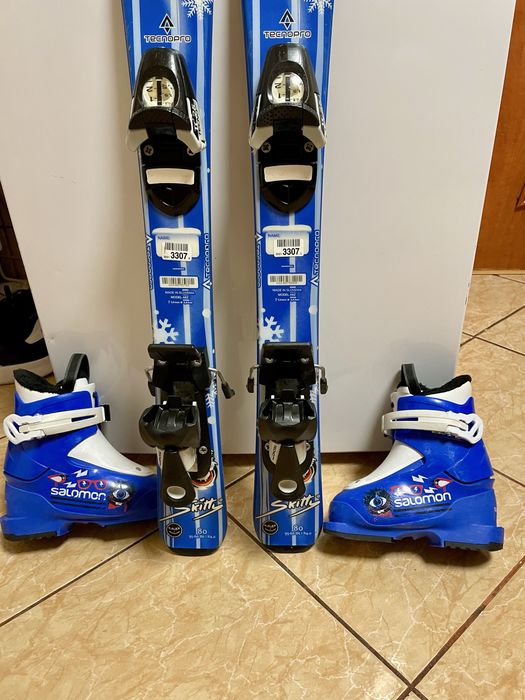 Schiuri copii 80 cm cu clapari skiuri set