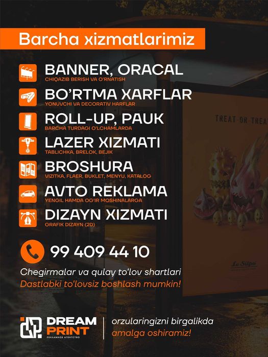 Tashqi Reklama  Banner Bukva