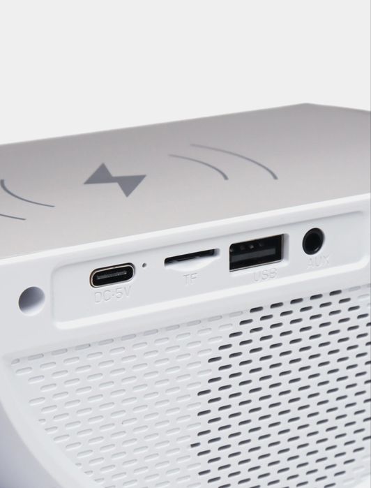 Умная Bluetooth колонка-ночник BT-3401 с беспроводной зарядкой 3 в 1