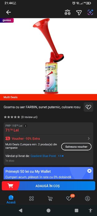 Trompetă claxon cu aer puternic