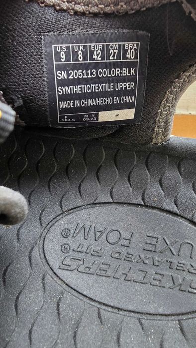 Skechers Tresmen Menard, sandale din piele pentru bărbați, gri, masura 42 EU