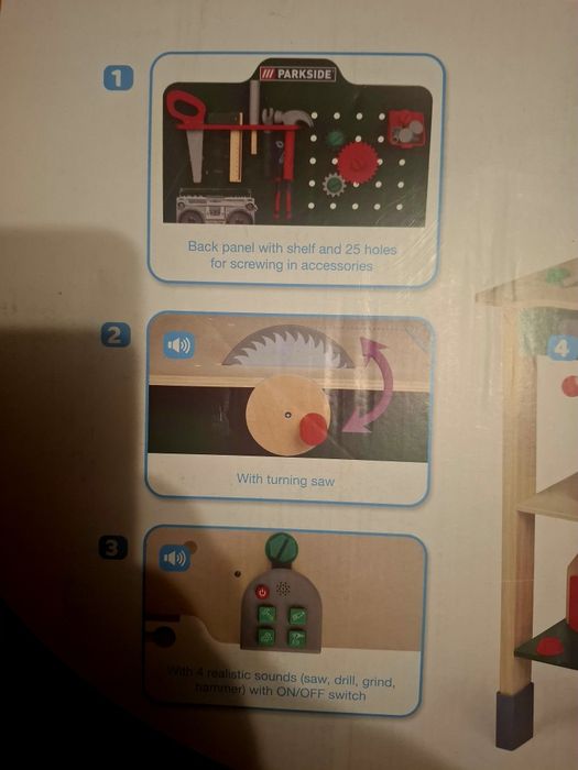 Banc de lucru copii din lemn -NOU Parkside