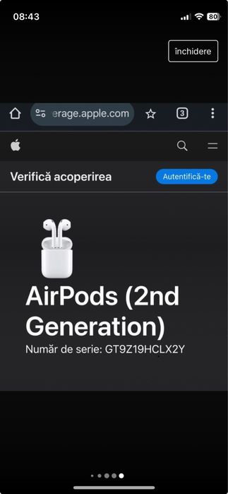 Casti Apple Airpods 2
