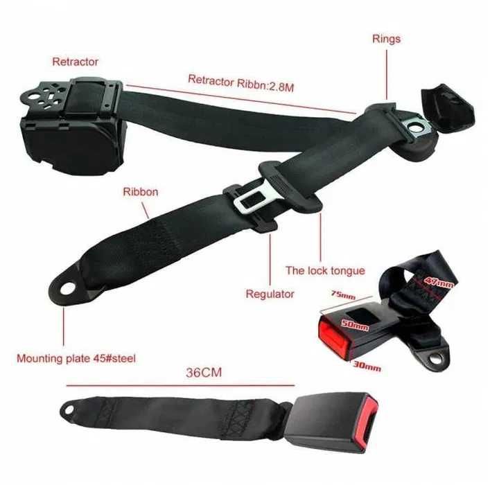 Комплект Mercado Trade от 2 бр. автоматичен предпазен колан за кола