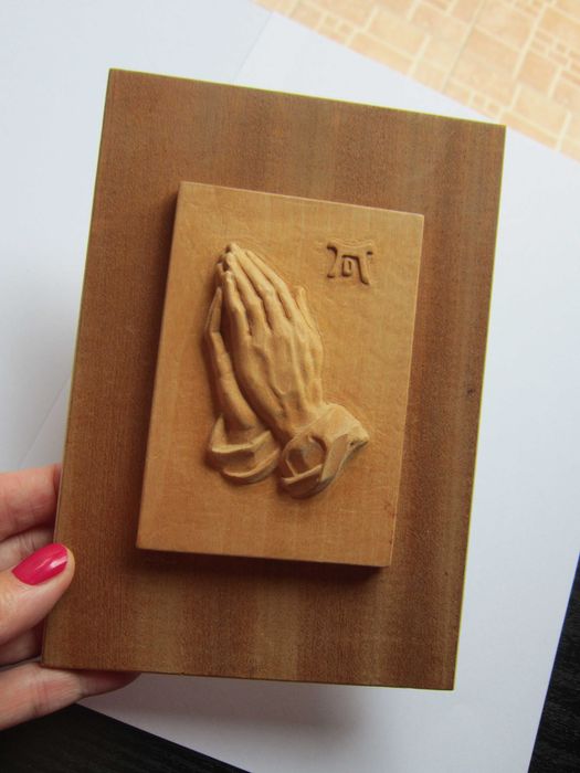 cadou rar Maini de rugaciune - sculptura lemn dupa A.Durer Germania